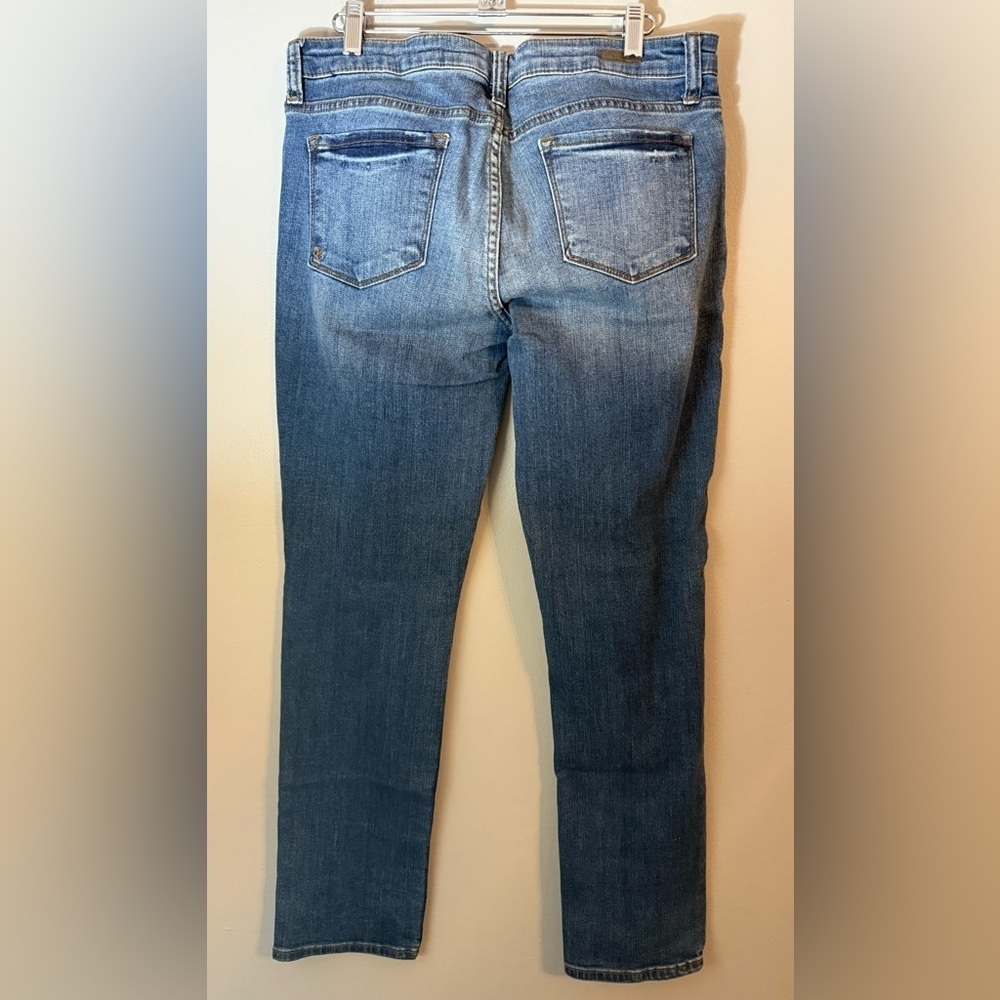 Kut From The Kloth Catherine Boyfriend Distressed Mid-rise Blue Jeans Size 8 - Picture 2 of 10